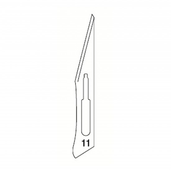 SCALPEL BLADES STERILE N.11 - 100 PCS